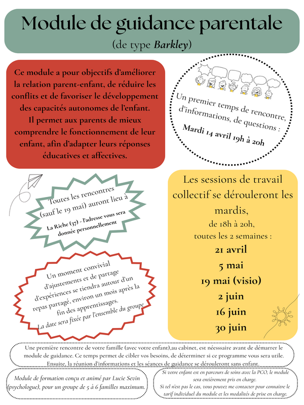 Barkley TDAH guidance parentale PEHP Tours