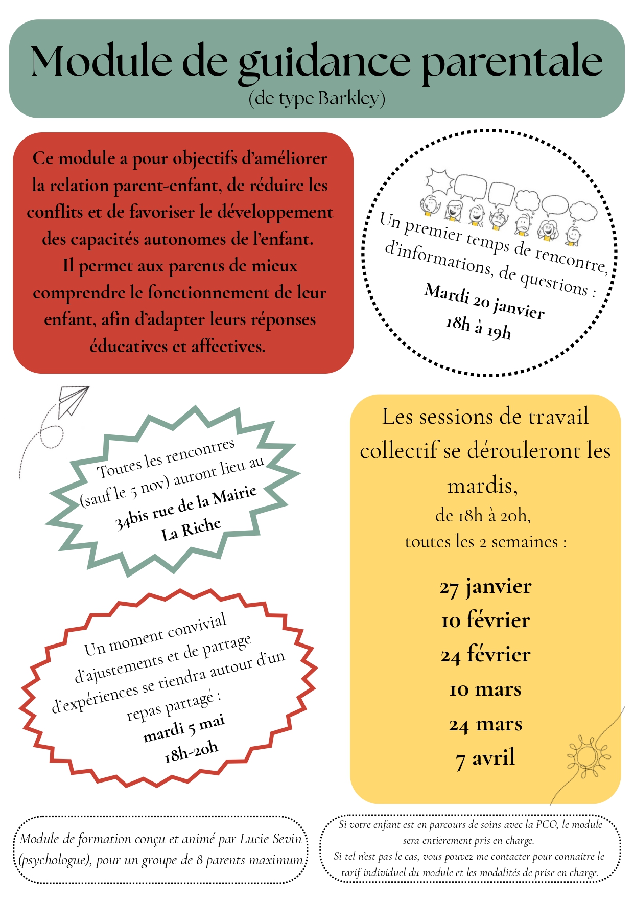 Barkley TDAH PCO enfant guidance parentale PEHP